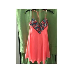 Hot Pink Aztec style dress